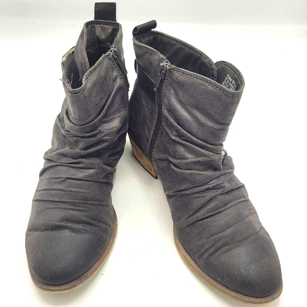 Women's Black Suede Bare‎ Traps Pennie Ankle Boots Black Size 8.5 Witchy Costume